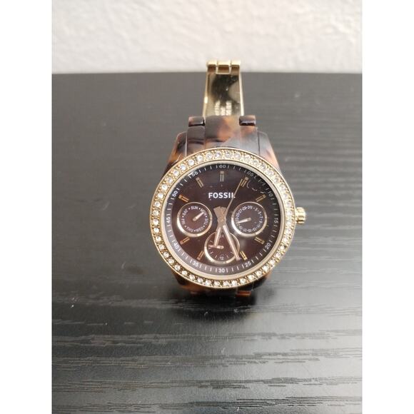 Fossil Women’s Tortoise Resin Watch (Model ES2495) - Picture 1 of 7